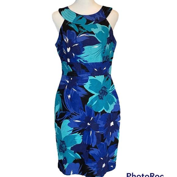 Muse Dresses & Skirts - Muse Bright Floral Empire Waist Sheath Dress